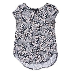 geometric floral Alfani shirt sleeve top